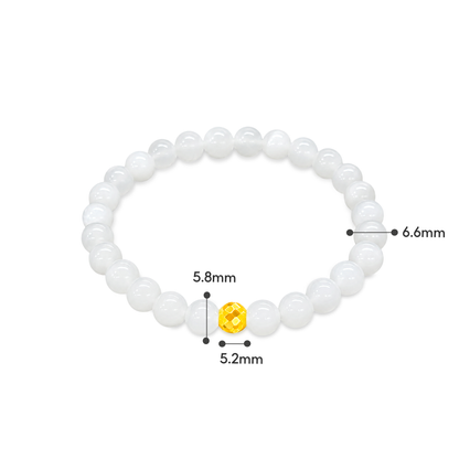 TAKA Jewellery 999 Pure Gold Ball Charm Bracelet