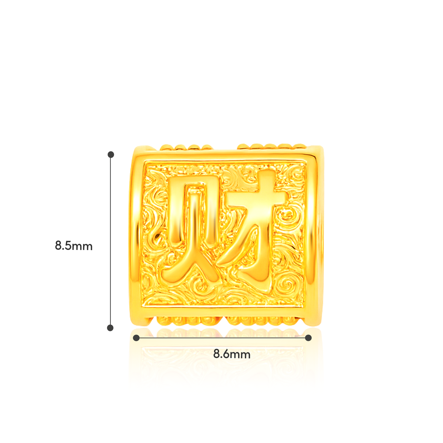 TAKA Jewellery Golden Blessings Series 916 Gold Lightweight Charm - Lion Prosperity . Galloping Wealth