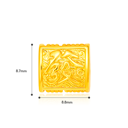 TAKA Jewellery Golden Blessings Series 916 Gold Lightweight Charm - Lion Prosperity . Galloping Wealth