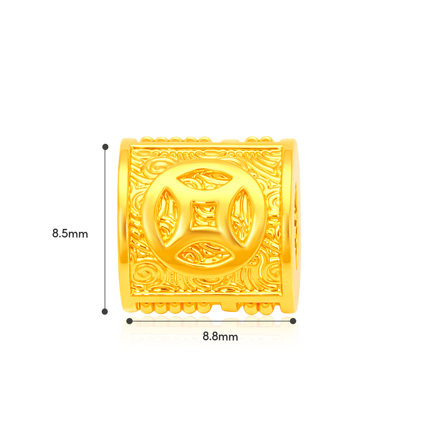 TAKA Jewellery Golden Blessings Series 916 Gold Lightweight Charm - Lion Prosperity . Galloping Wealth