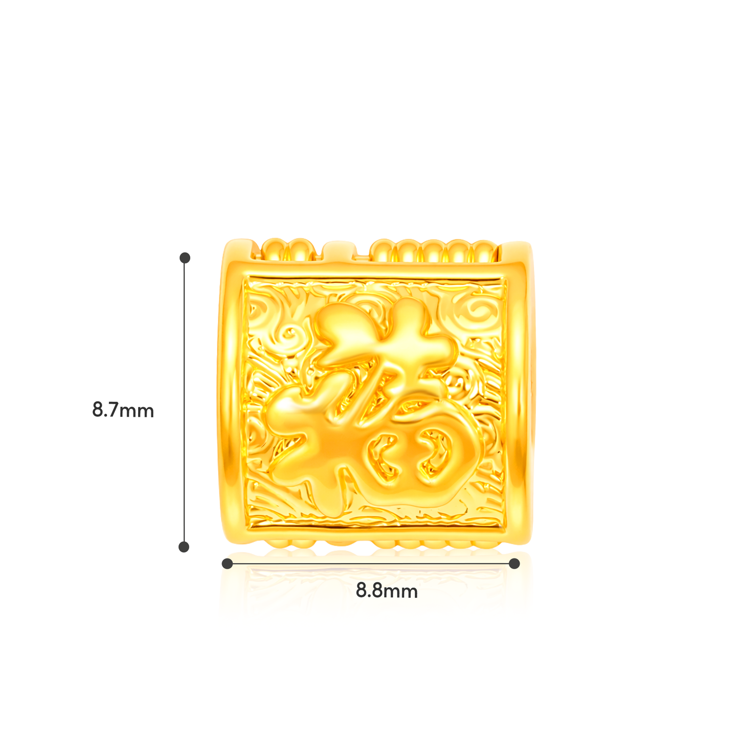 TAKA Jewellery Golden Blessings Series 916 Gold Lightweight Charm - Lion Prosperity . Galloping Wealth