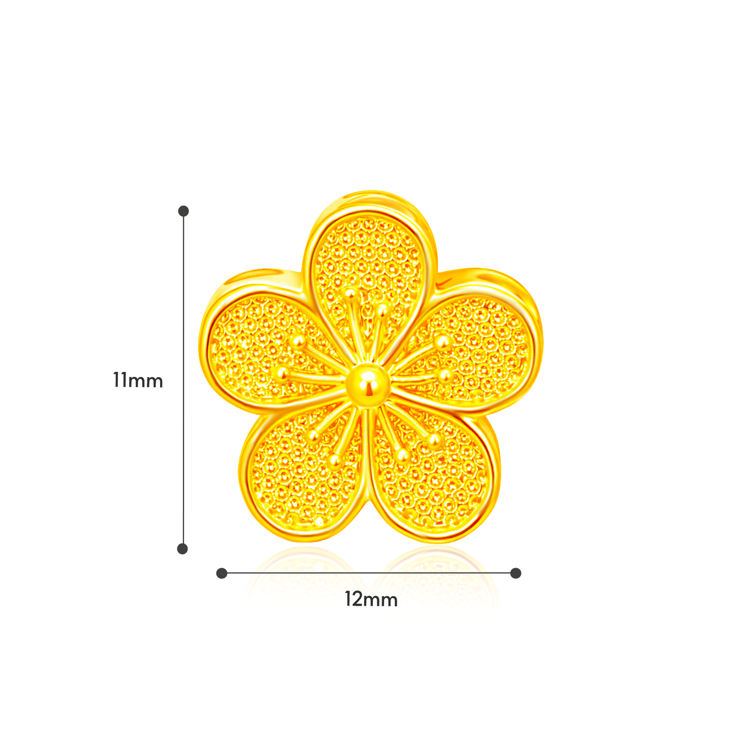 TAKA Jewellery Golden Blessings Series 916 Gold Lightweight Charm - Lion Prosperity . Galloping Wealth