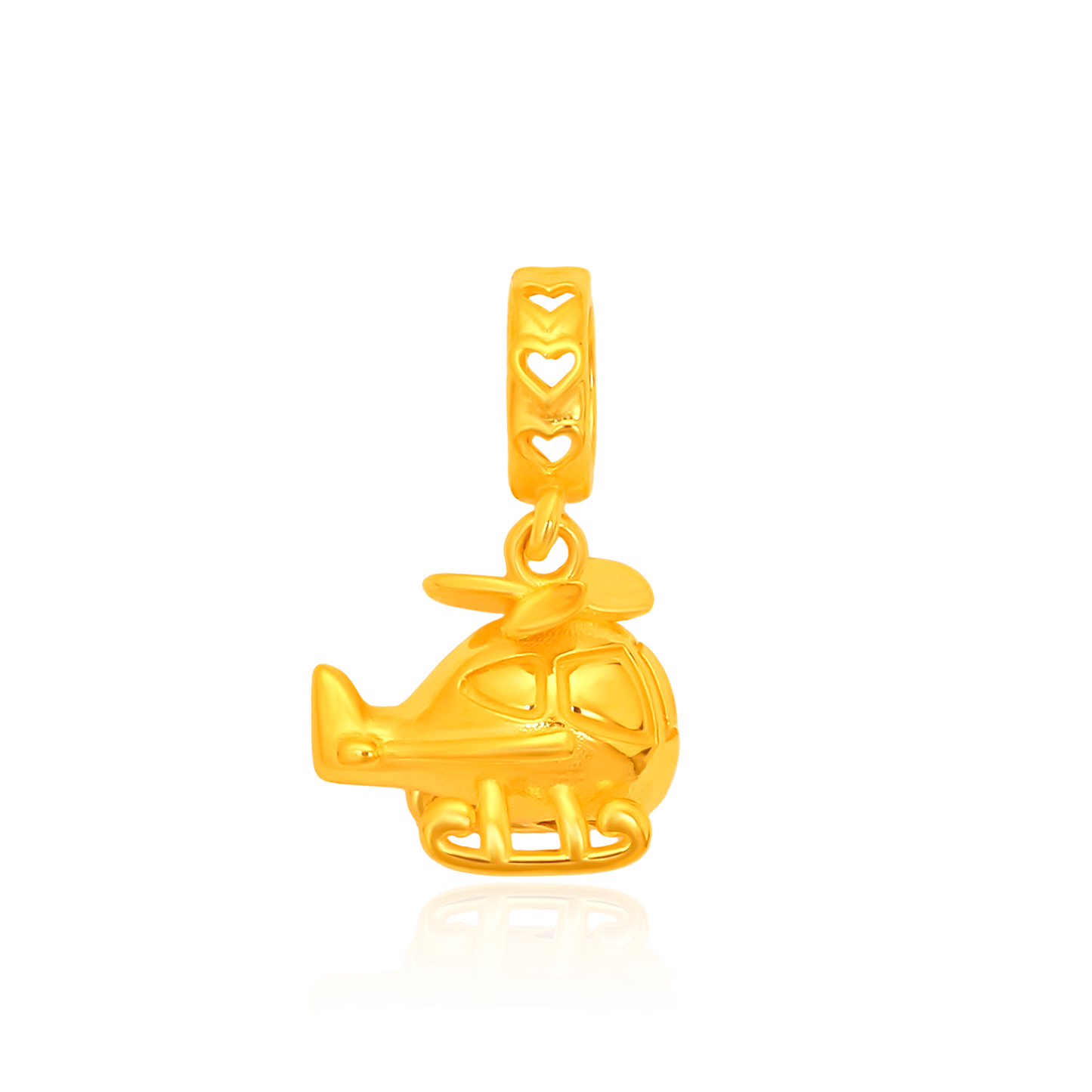 TAKA Jewellery 916 Gold Helicopter Charm