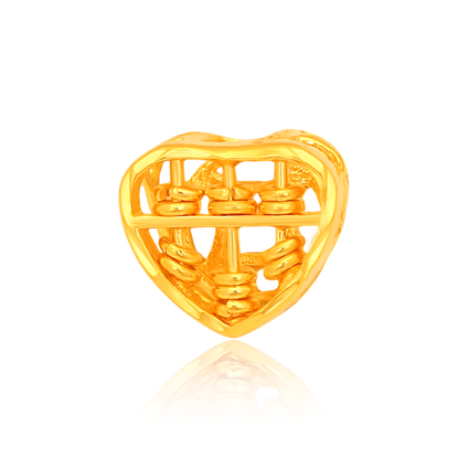 TAKA Jewellery 916 Gold Charm Heart Abacus