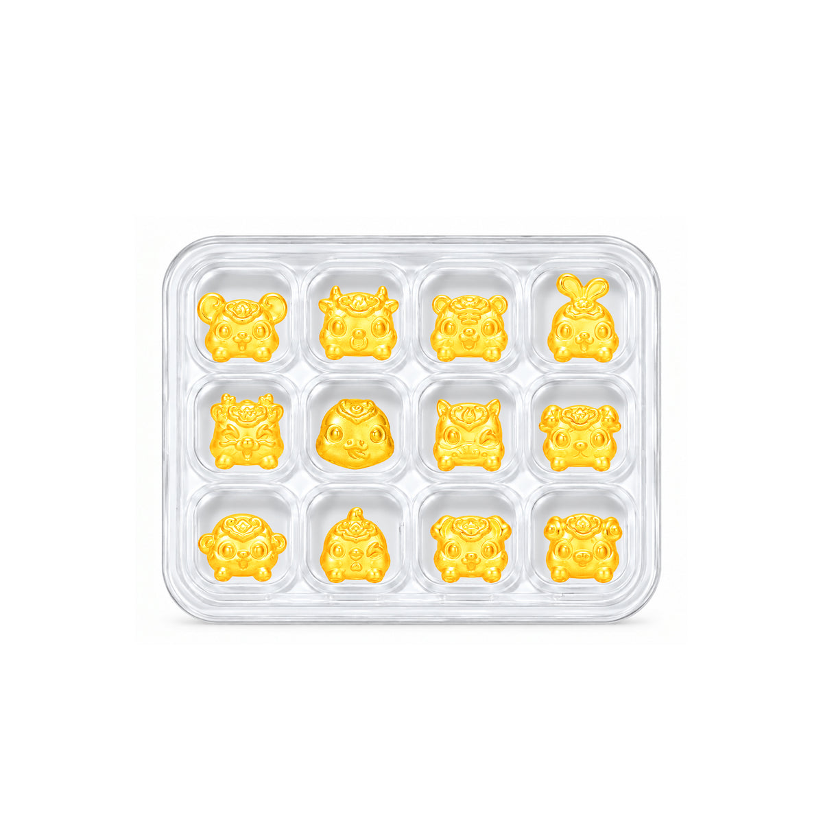 TAKA Jewellery 999 Pure Gold Chinese Zodiac Series- 12 Pieces/Set