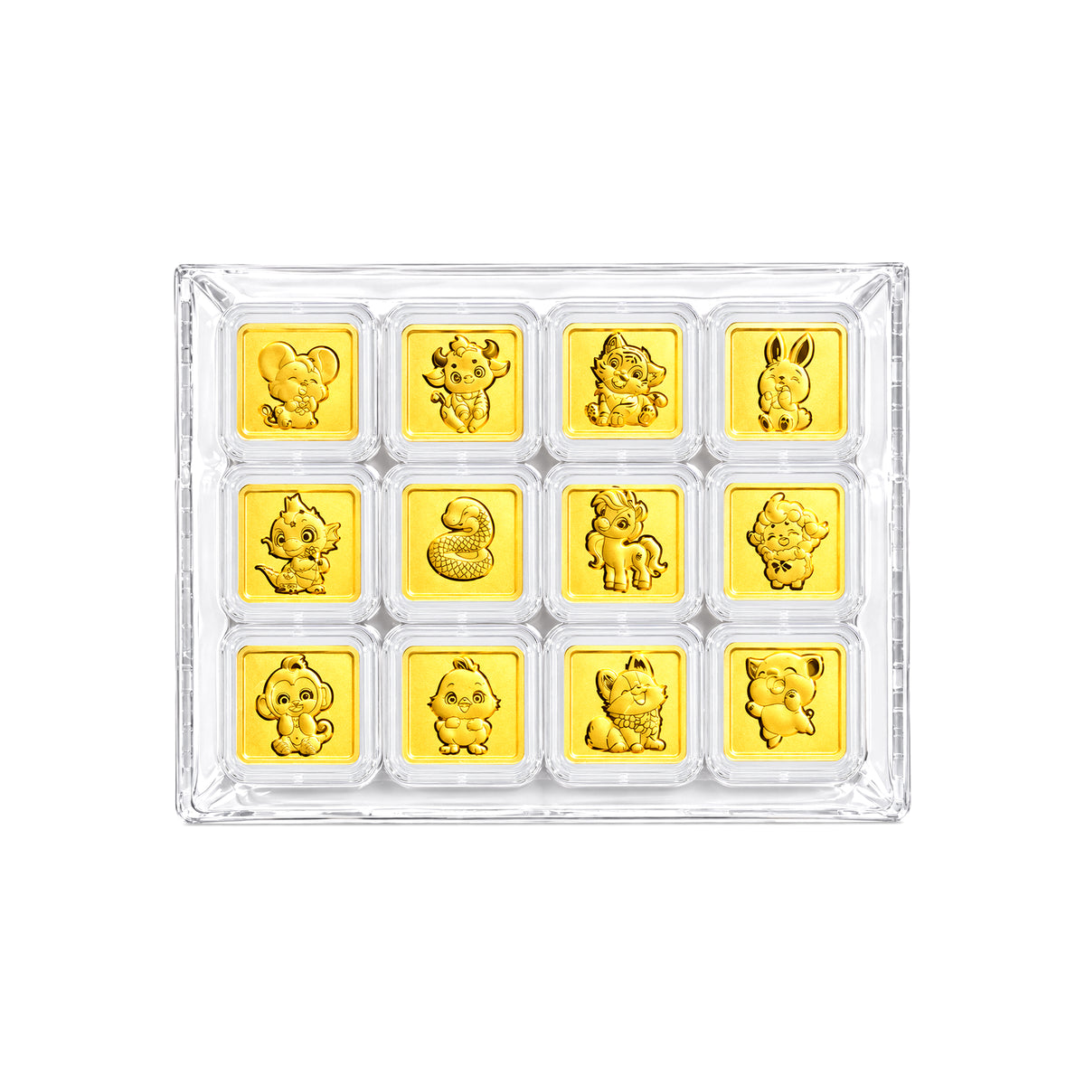 TAKA Jewellery 999 Pure Gold Chinese Zodiac Series- 12 Pieces/Set