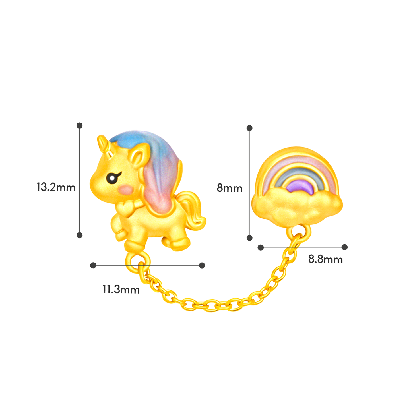 TAKA Jewellery Fairy Tale Collection 999 Pure Gold Charm - Nylon Bracelet