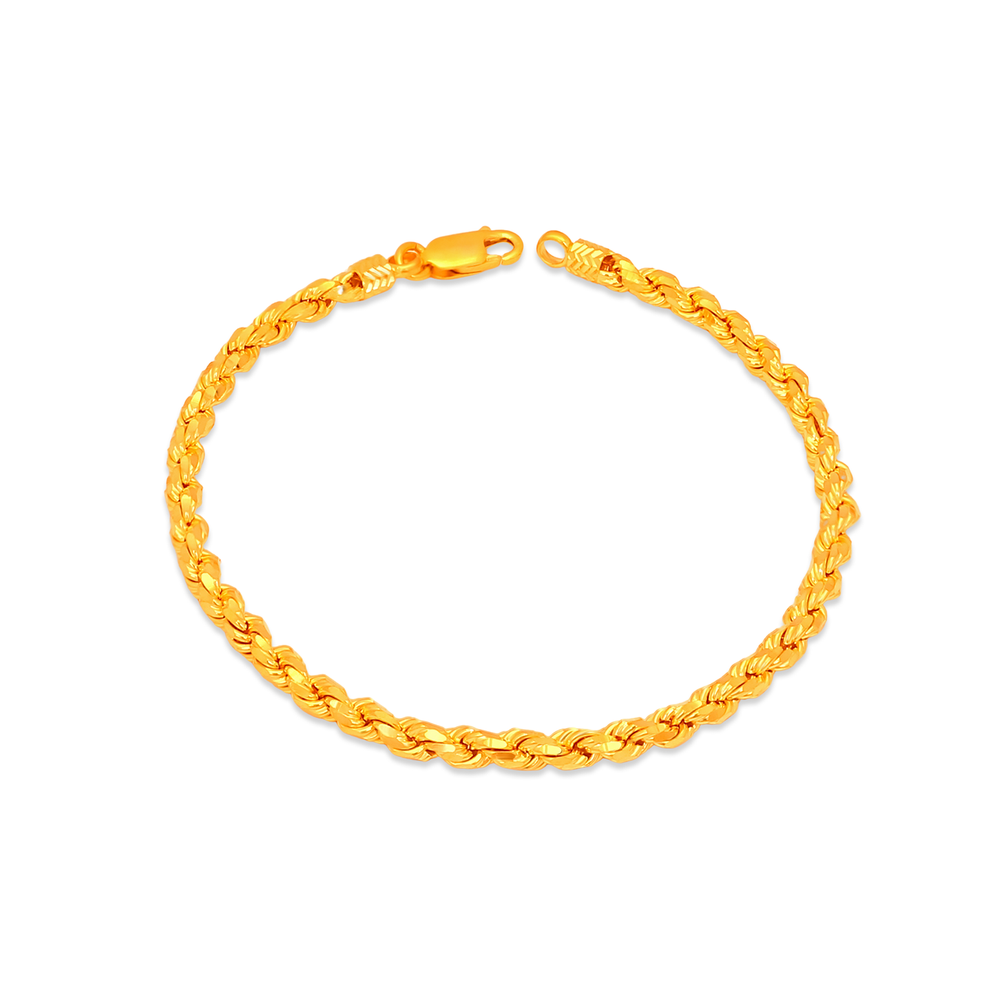 TAKA Jewellery 916 Gold Solid Rope Bracelet
