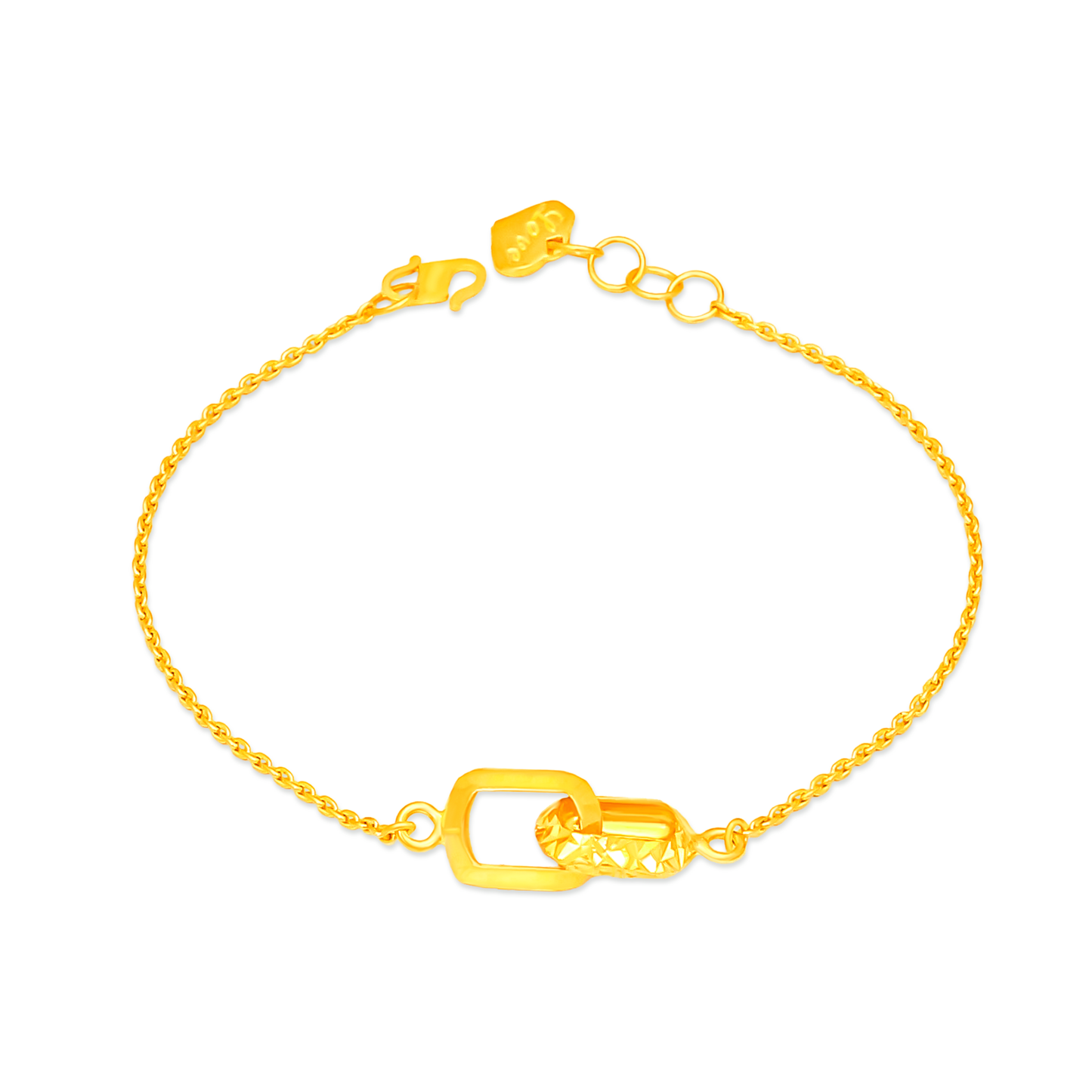 TAKA Jewellery 916 Gold Bracelet with Links - TAKA Jewellery