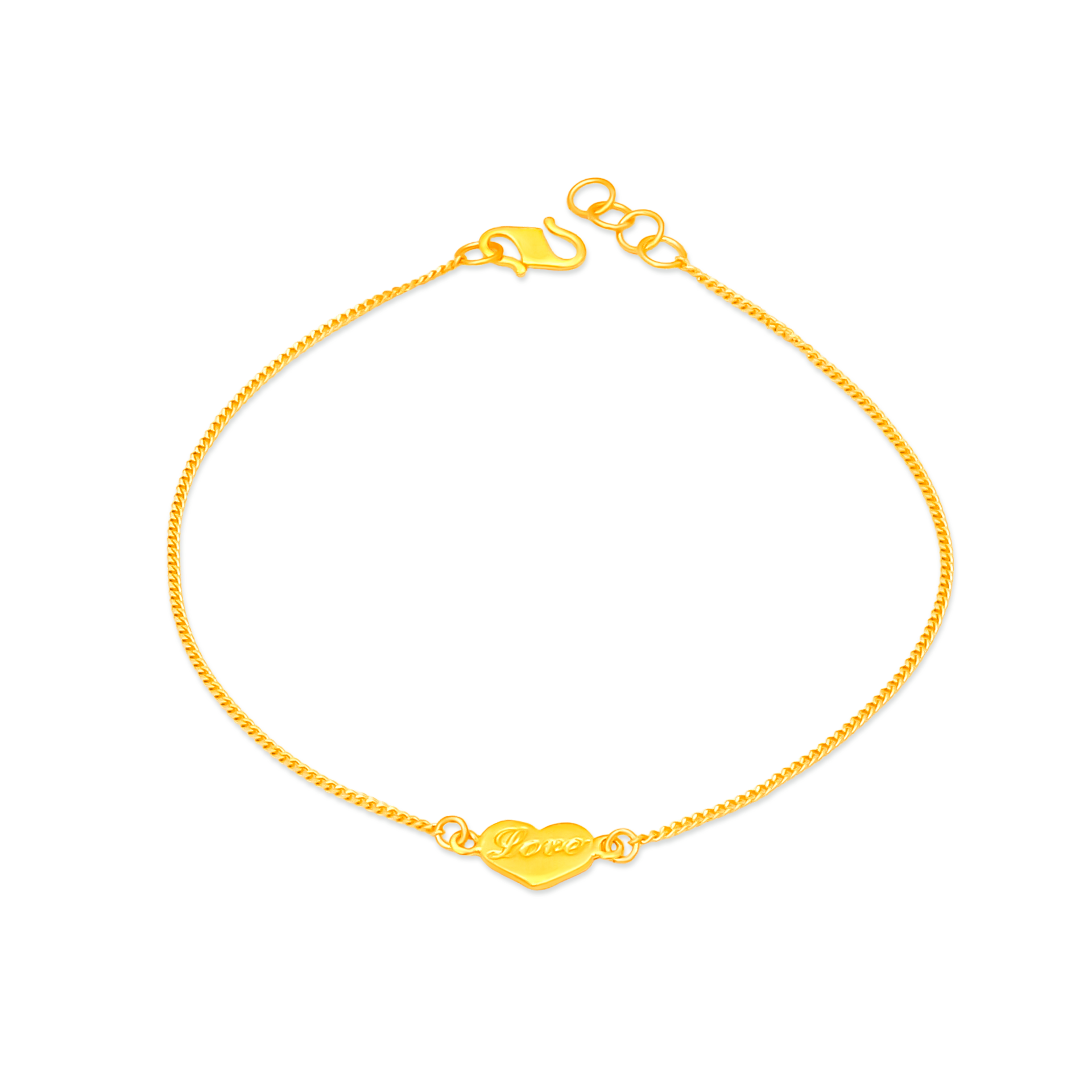 Goldheart 916 Gold Fruity Charm Bracelet | Shopee Singapore
