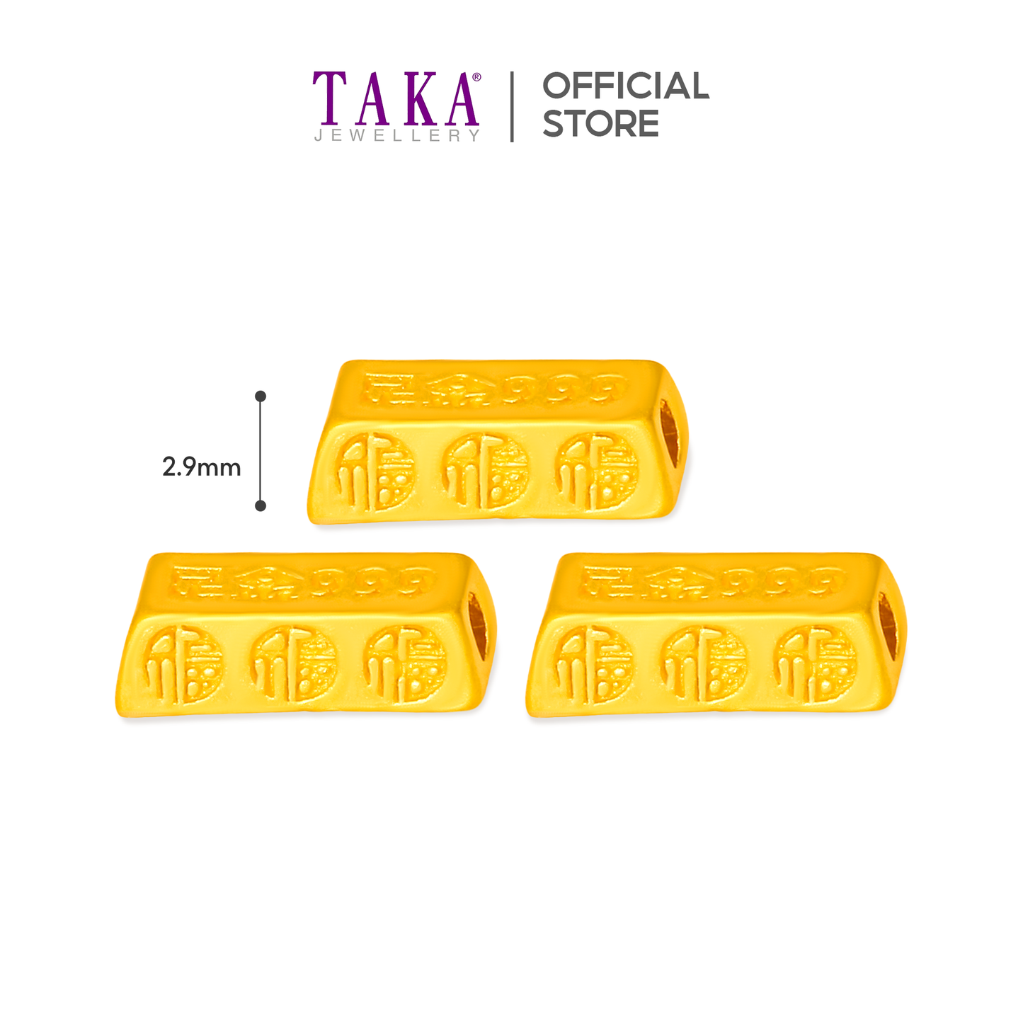 TAKA Jewellery 999 Pure Gold Petite Gold Coin / Gold Bar in Glass Bottle