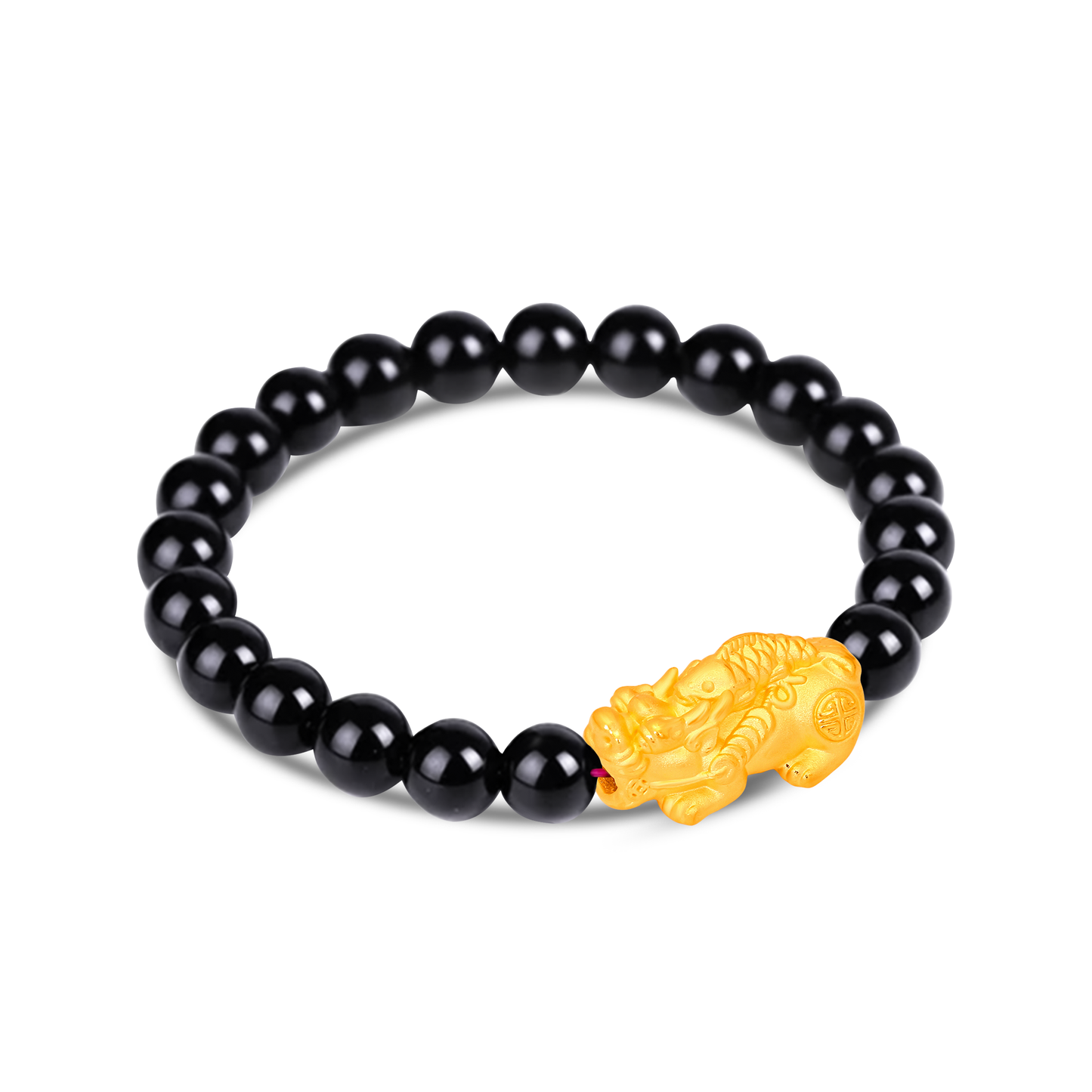 TAKA Jewellery 999 Pure Gold Pixiu with Beads Bracelet