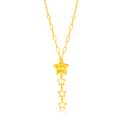 TAKA Jewellery 916 Gold Starry Necklace