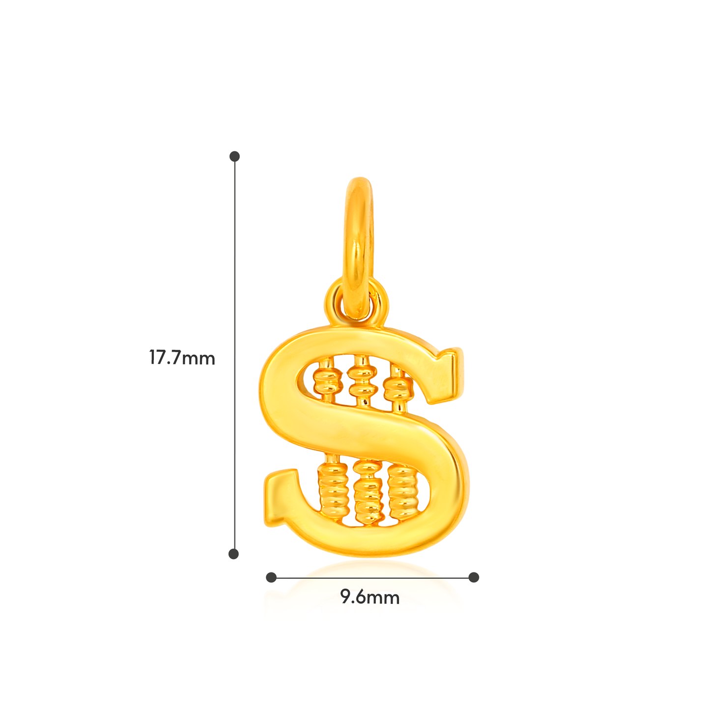 TAKA Jewellery Golden Blessings Series 916 Gold Lightweight Charm - Lion Prosperity . Galloping Wealth