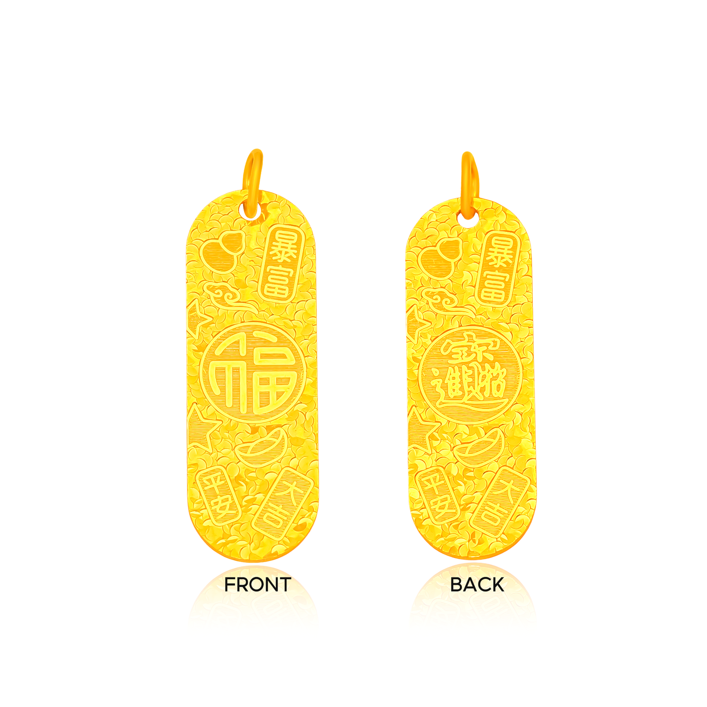 TAKA Jewellery 916 Gold Fortune “碎碎冰” Pendant