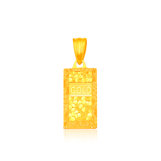 TAKA Jewellery Gold Luxe Bar 916 Gold Pendant