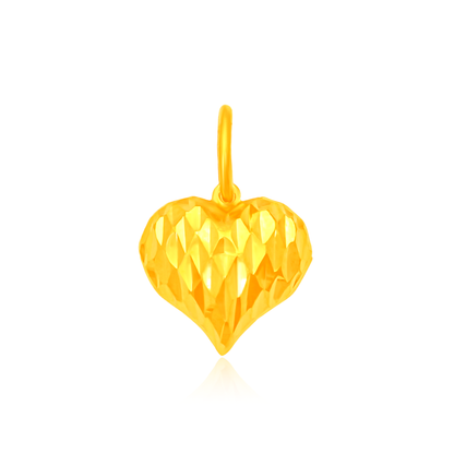 TAKA Jewellery 916 Gold Pendant Heart-shaped