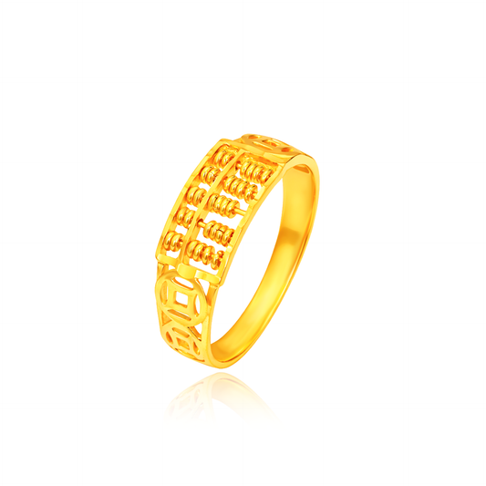 TAKA Jewellery 916 Gold Men's Ring Abacus