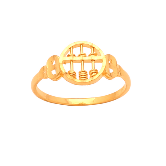 TAKA Jewellery 916 Gold Ring Round Abacus