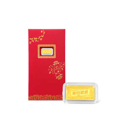 TAKA Jewellery 999 Pure Gold 1gm 「财」Wealth Red Packet – CNY Series