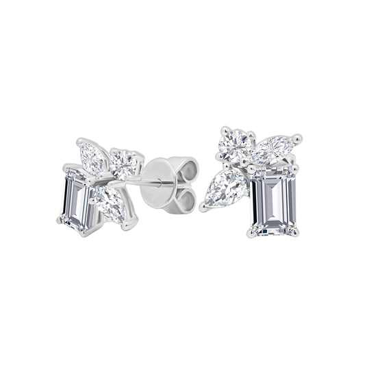 TAKA Jewellery Fancy Cut Lab Grown Diamond Earrings 10K