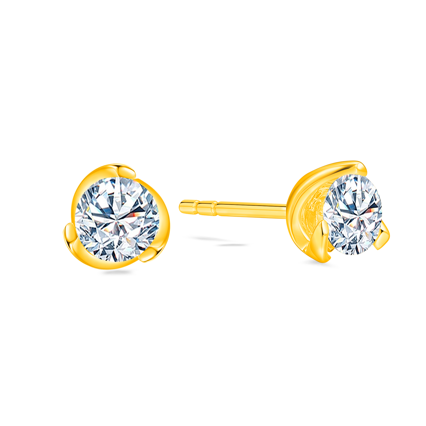 TAKA Jewellery 0.3ct Round Brilliant Lab Grown Diamond Earrings 10K Gold