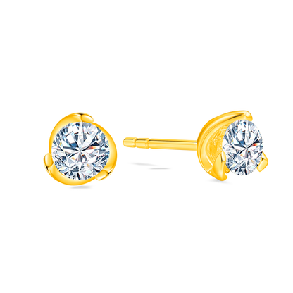 TAKA Jewellery 0.3ct Round Brilliant Lab Grown Diamond Earrings 10K Gold