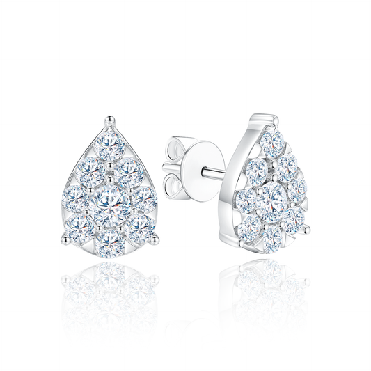 TAKA Jewellery Pear Shape Lab Grown Diamond Earrings 10K