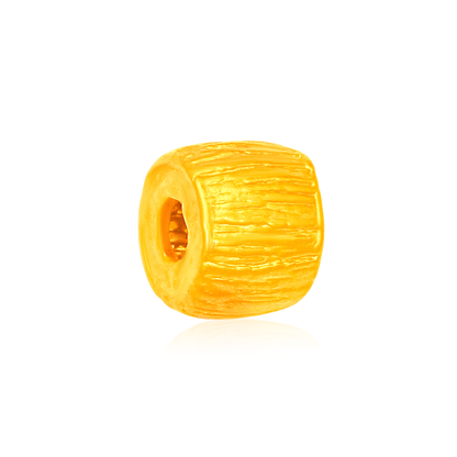 TAKA Jewellery Rustic Barrel 999 Pure Gold Charm