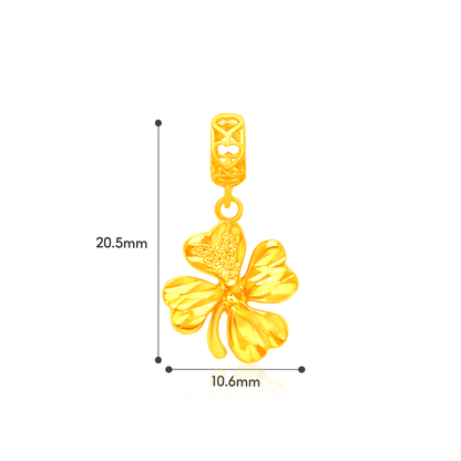 TAKA Jewellery 916 Gold Charm Clover