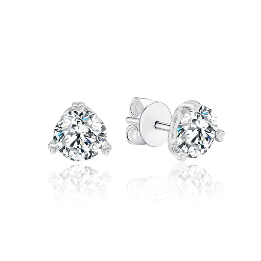 TAKA Jewellery Round Brilliant Lab Grown Diamond Earrings 10K Gold - 1.3 / 1.4CT TCW