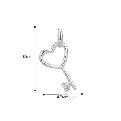 TAKA Jewellery Key Diamond Pendant 9K Gold