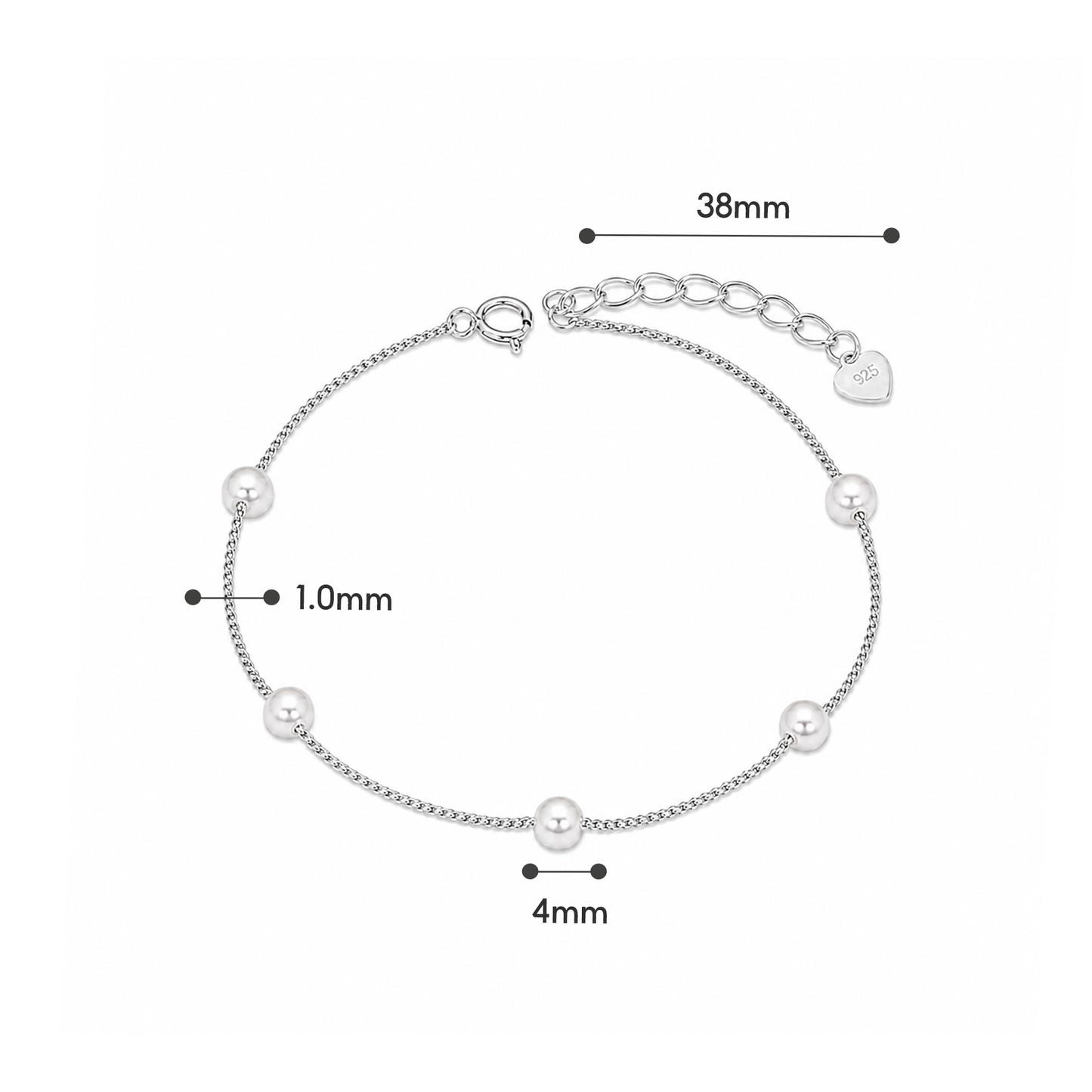 TAKA Jewellery Pearl Harmony 925 Silver Bracelet