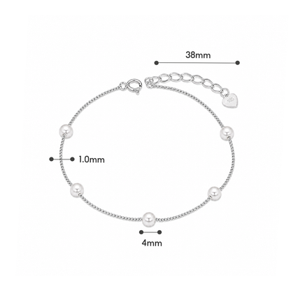 TAKA Jewellery Pearl Harmony 925 Silver Bracelet