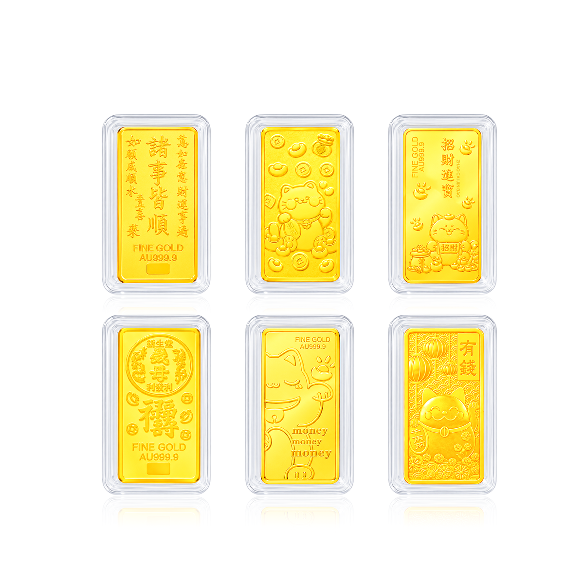 TAKA Jewellery 999 Pure Gold Fortune Series Display Piece | Multiple Designs