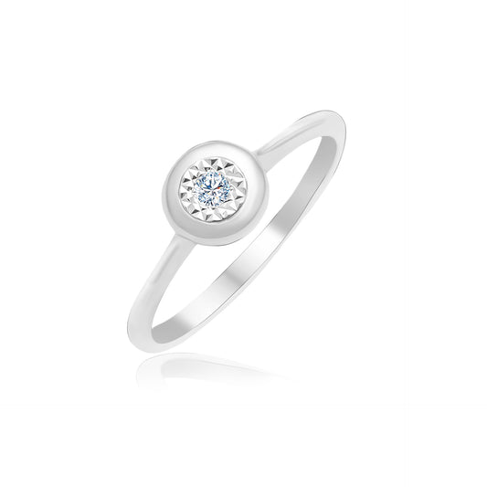 TAKA Jewellery Round Diamond Ring 9K
