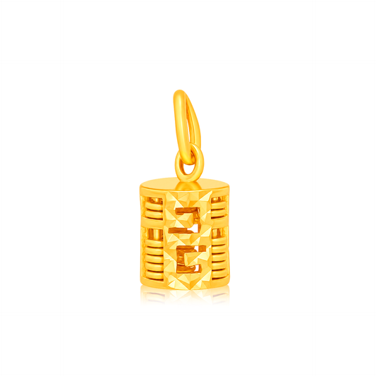 TAKA Jewellery 916 Gold Pendant Abacus Barrel