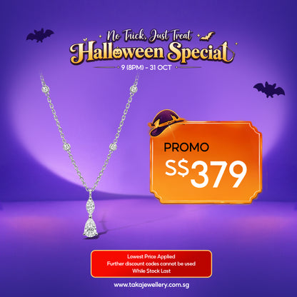 [PROMO] TAKA Jewellery Lab Grown Diamond Pear Shape Necklace 10K Gold