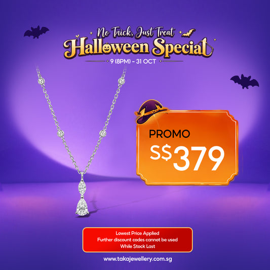 [PROMO] TAKA Jewellery Lab Grown Diamond Pear Shape Necklace 10K Gold