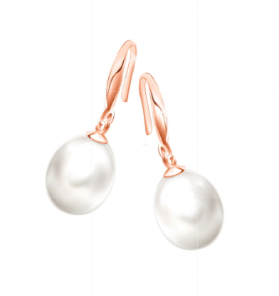 TAKA Jewellery Lustre Pearl Earrings 9K Gold