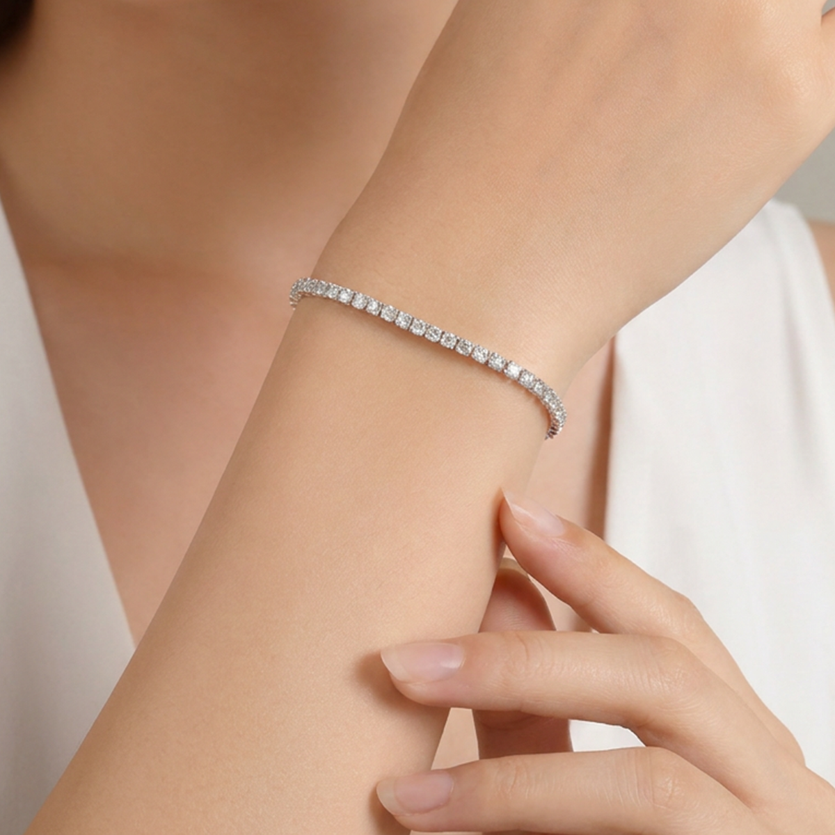 [PROMO] TAKA Jewellery Lab Grown Diamond Tennis Bracelet 10K Gold