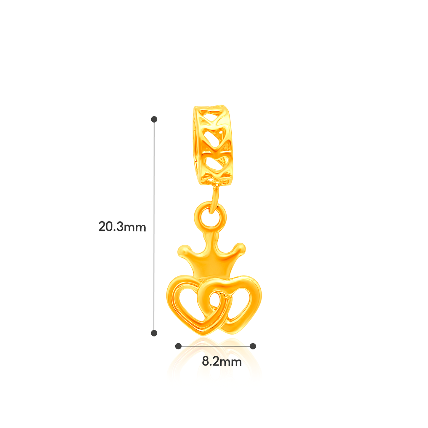 TAKA Jewellery 916 Gold Charm Hearts