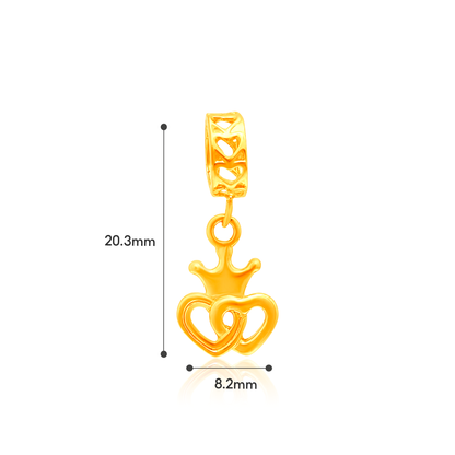 TAKA Jewellery 916 Gold Charm Hearts