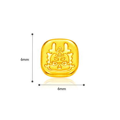 TAKA Jewellery Petite Gold 999 Pure Gold Chinese Zodiac Series - Square