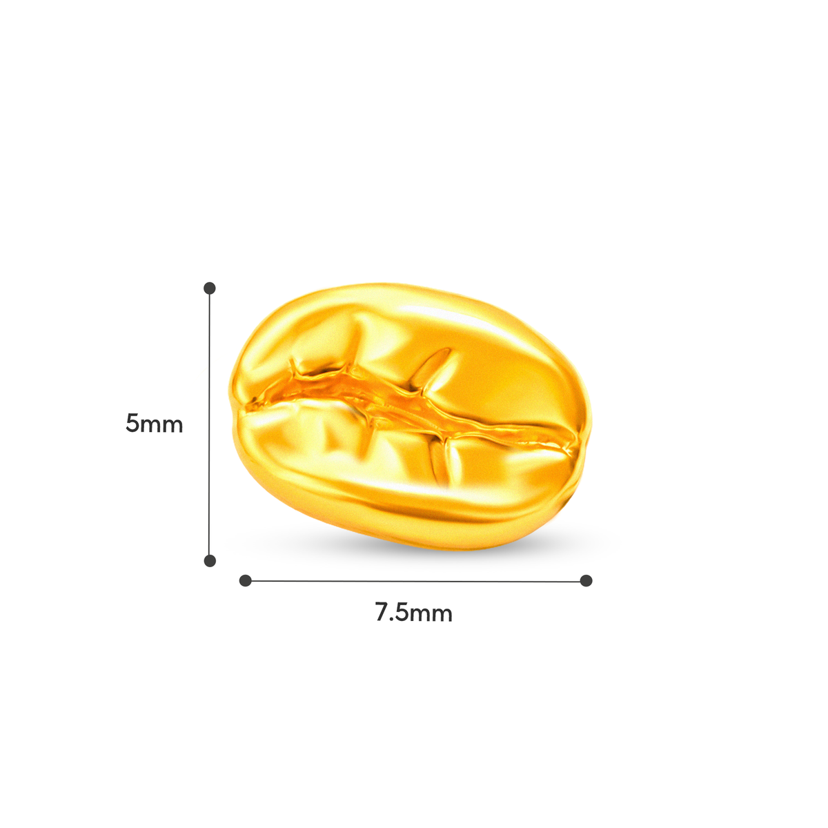 TAKA Jewellery 999 Pure Gold Coffee Bean Display Piece