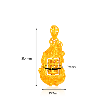 TAKA Jewellery Pixiu Abacus 916 Gold Pendant