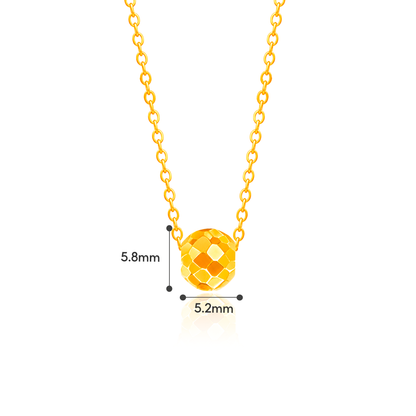 TAKA Jewellery 999 Pure Gold Mosaic Charm with 9K Chain