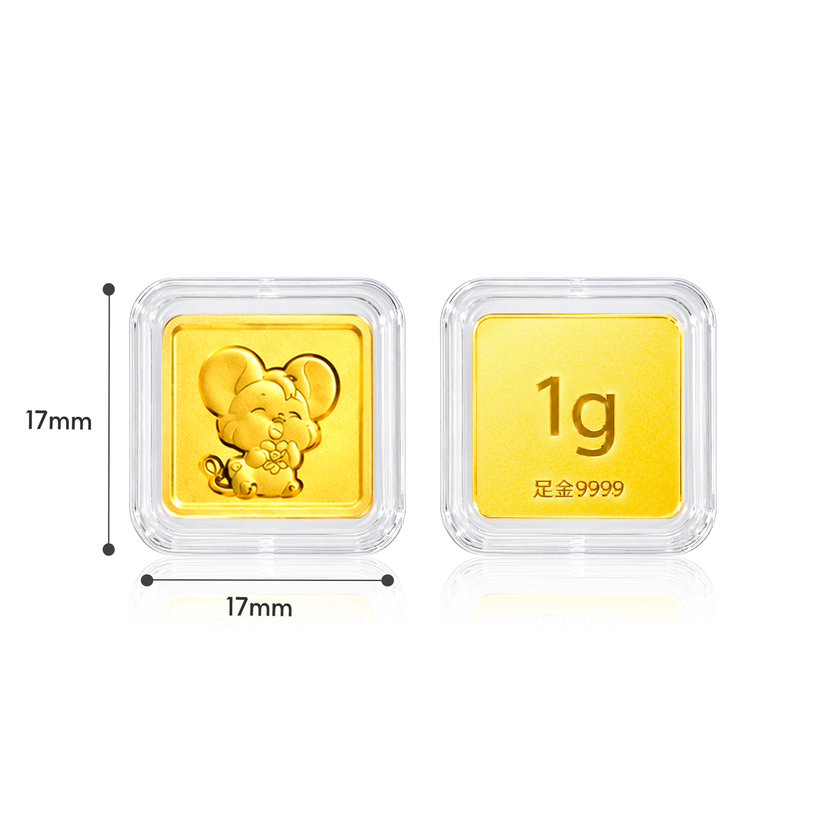 TAKA Jewellery 999 Pure Gold Chinese Zodiac Collection Display Pieces - Square
