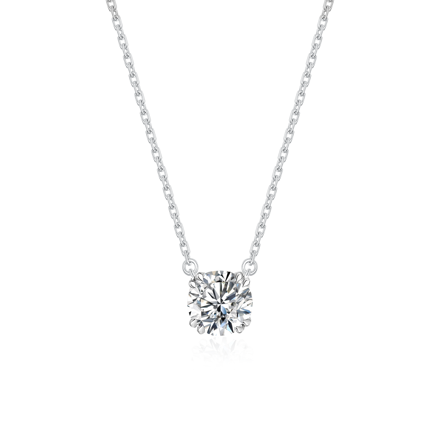 TAKA Jewellery Lab Grown Solitaire Diamond Necklace 10K Gold