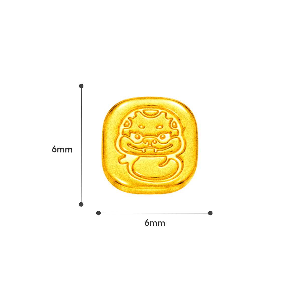 TAKA Jewellery Petite Gold 999 Pure Gold Chinese Zodiac Series - Square